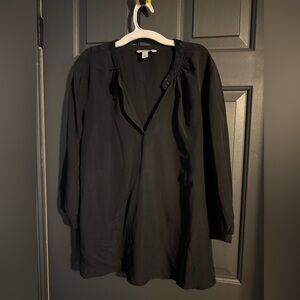 Black blouse with sequin neckline